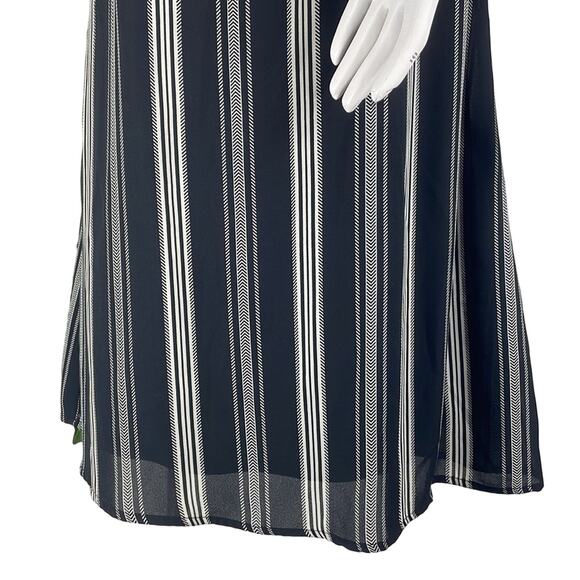 Luxology Black and Cream Striped Off or Over The Shoulder A-Line Size M - Picture 5 of 8